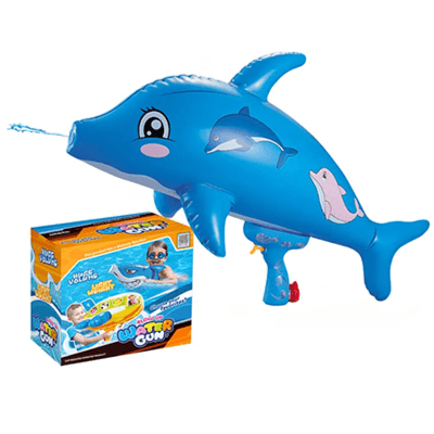 Blow Up Dolphin Ballon Water Gun 250Ml 3Yrs+