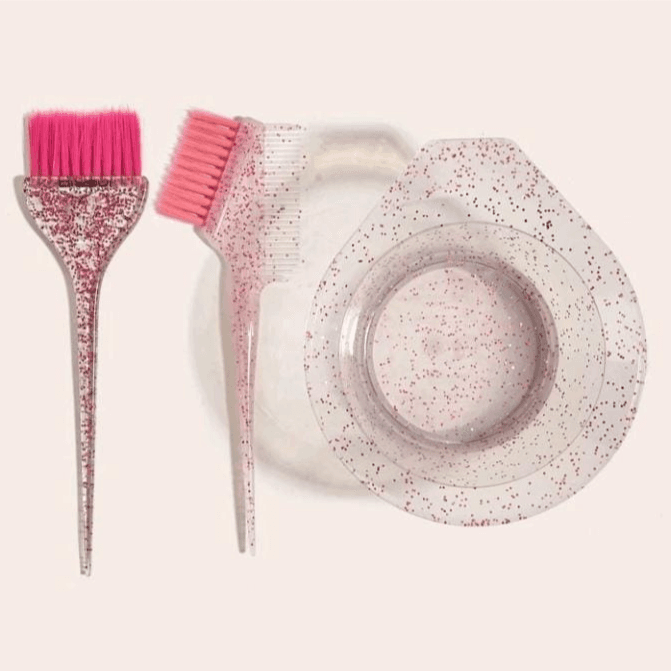 Hair Color Dye Tool Set 3 Pieces, Pink