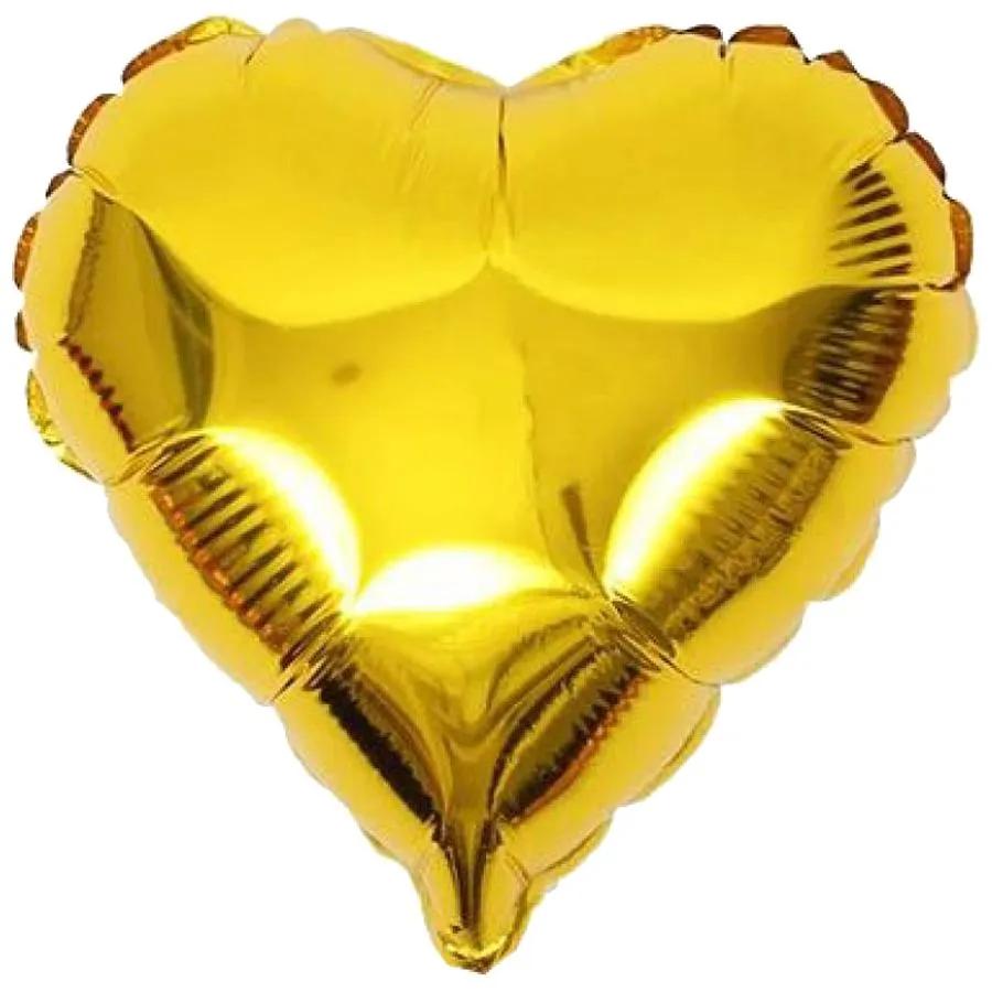 18" Heart Gold With Helium