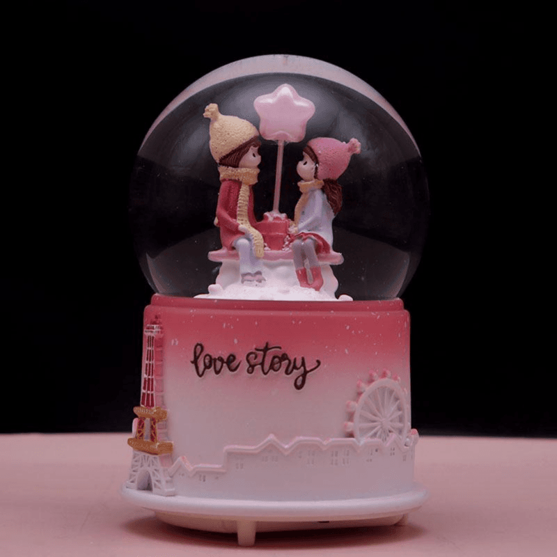 Lover In Paris Pink Crystal Ball