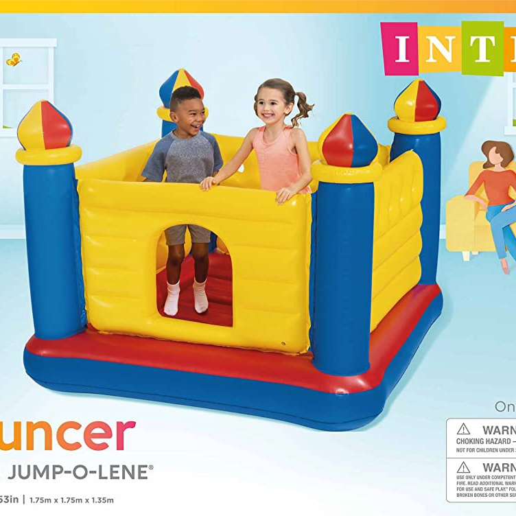 Intex 48259 175.3 x 175.3 x 134.6cm Inflatable Floor Jump –