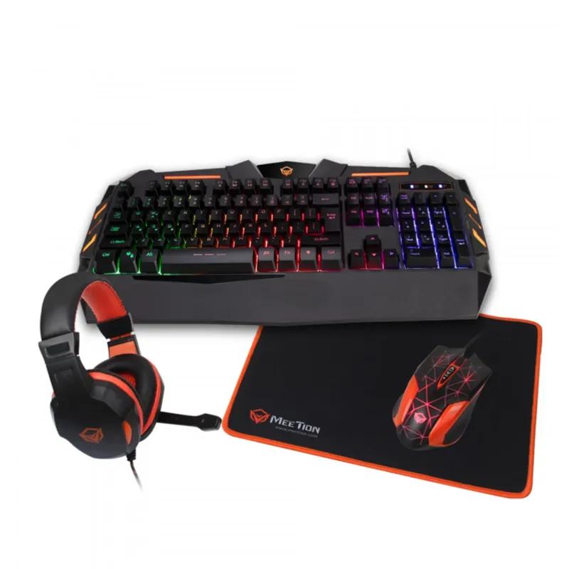 Meetion C500 4-In-1 Wired English Gaming Keyboard/Headphone/Mouse/Mouse Pad Combo