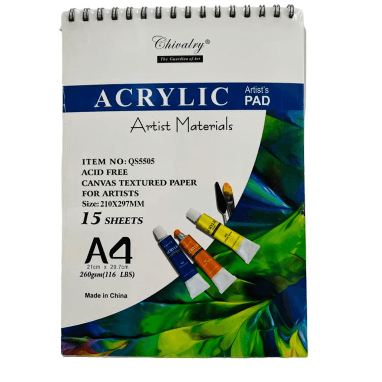 Acrylic Colouring Book A4 15 Sheets Dwch05_174