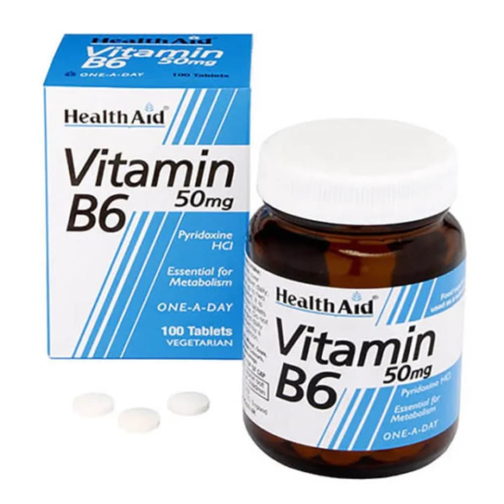 Health Aid Vitamin B6 50mg Tab 100's 