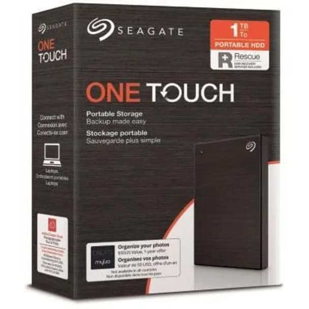 Seagate 1Tb Hdd One Touch Desktop External Hard Disk Dark