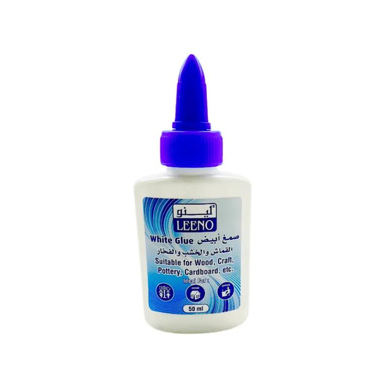 Leeno White Glue, High Quality, Strong For Schools, Paper, Cloth, Wood And Pottery, Size 50 Ml - 8216