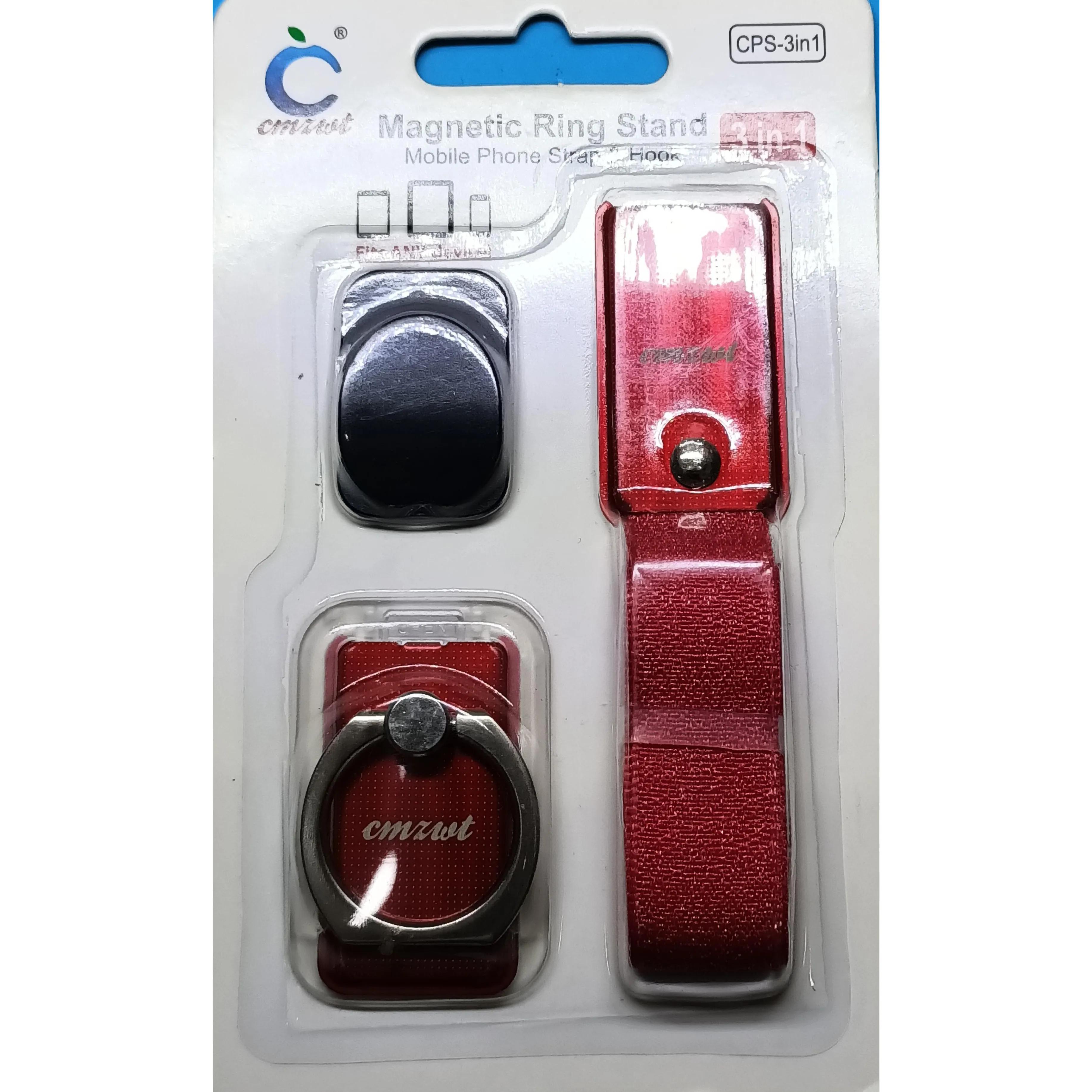 Magnetic Ring Stand Mobile Phone & Hook Color Red