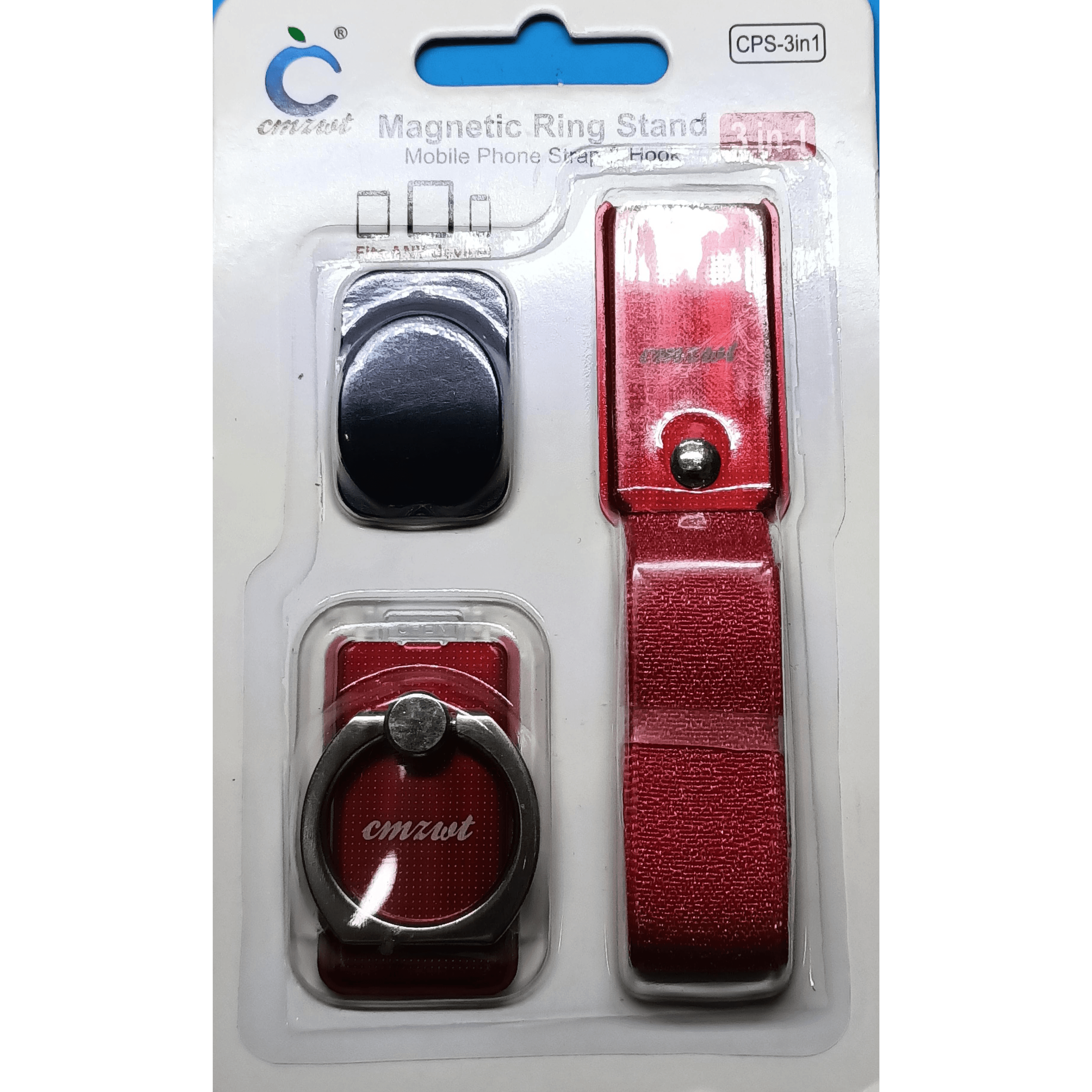 Magnetic Ring Stand Mobile Phone & Hook Color Red