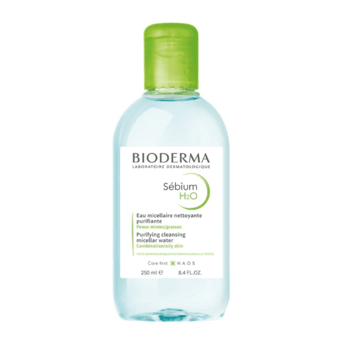 Bioderma Sebium H2O Micelle Solution Purifying Cleansing For Oily And Combination Skin 250 Ml