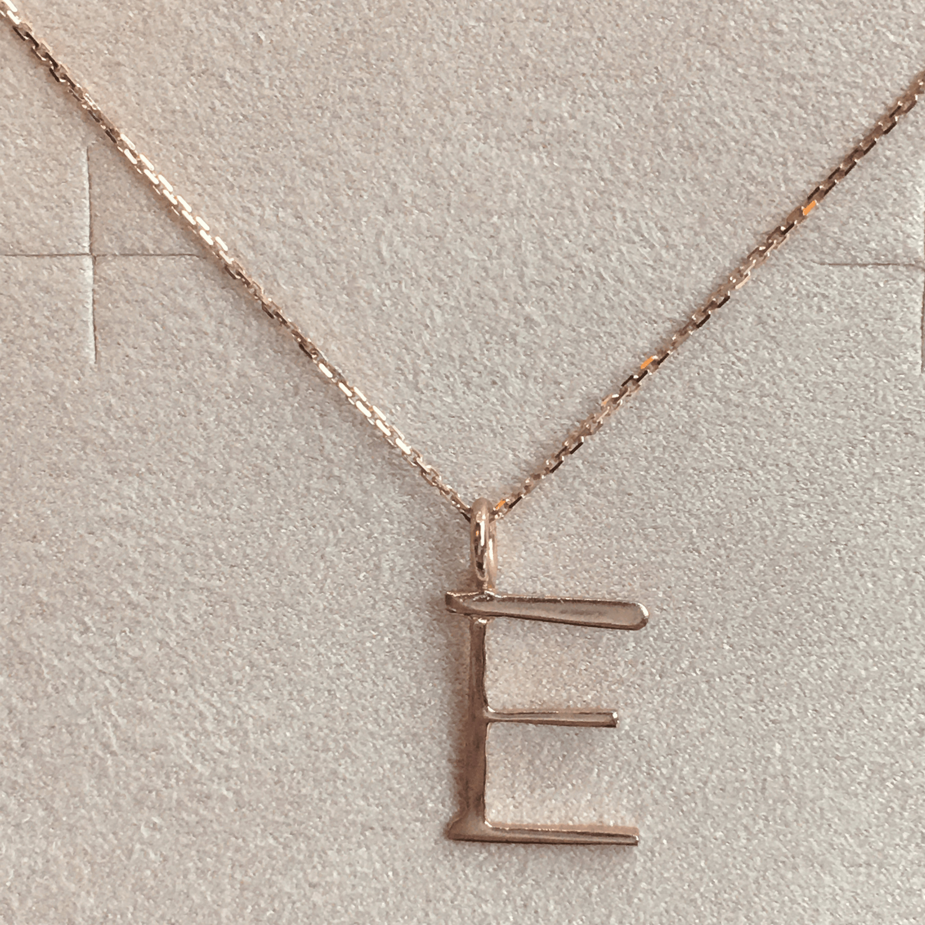 Necklaces - SL000769 N (Rose Gold Color Letter E)  