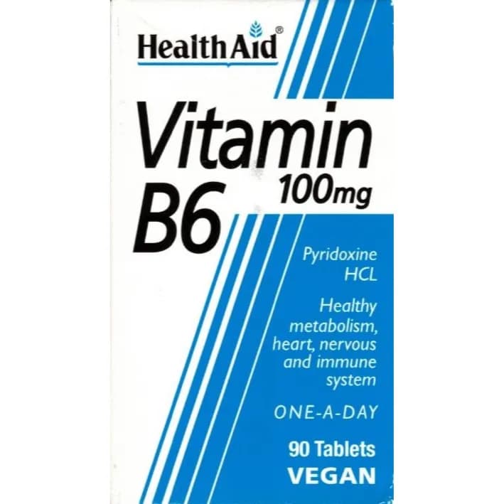 Health Aid Vitamin B6-100 Mg Tablet 90 Pieces