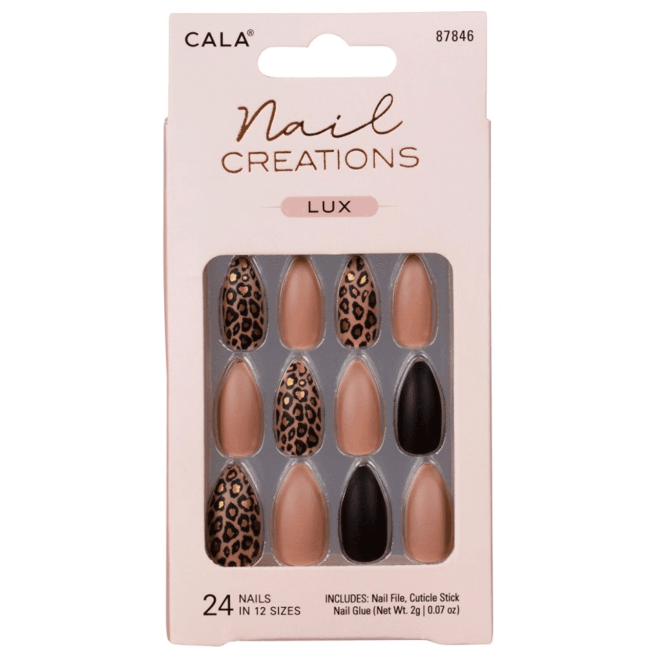 Cala Nail Creations Lux Code:87846 24 Nails In 12 Sizes