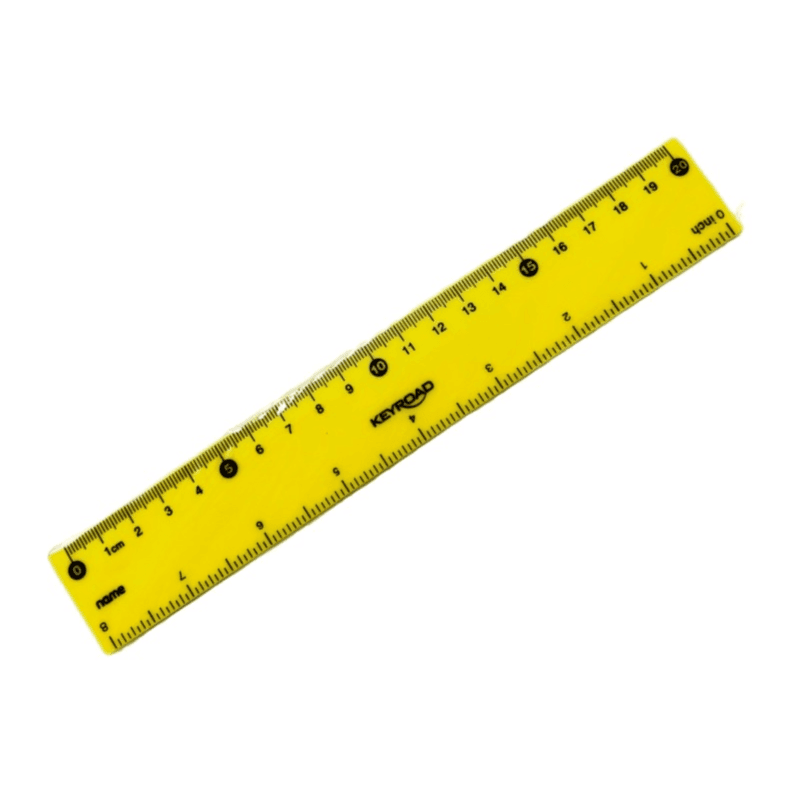 Keyroad Plastic Ruler 20cm Pastel Yellow Colour - 12004