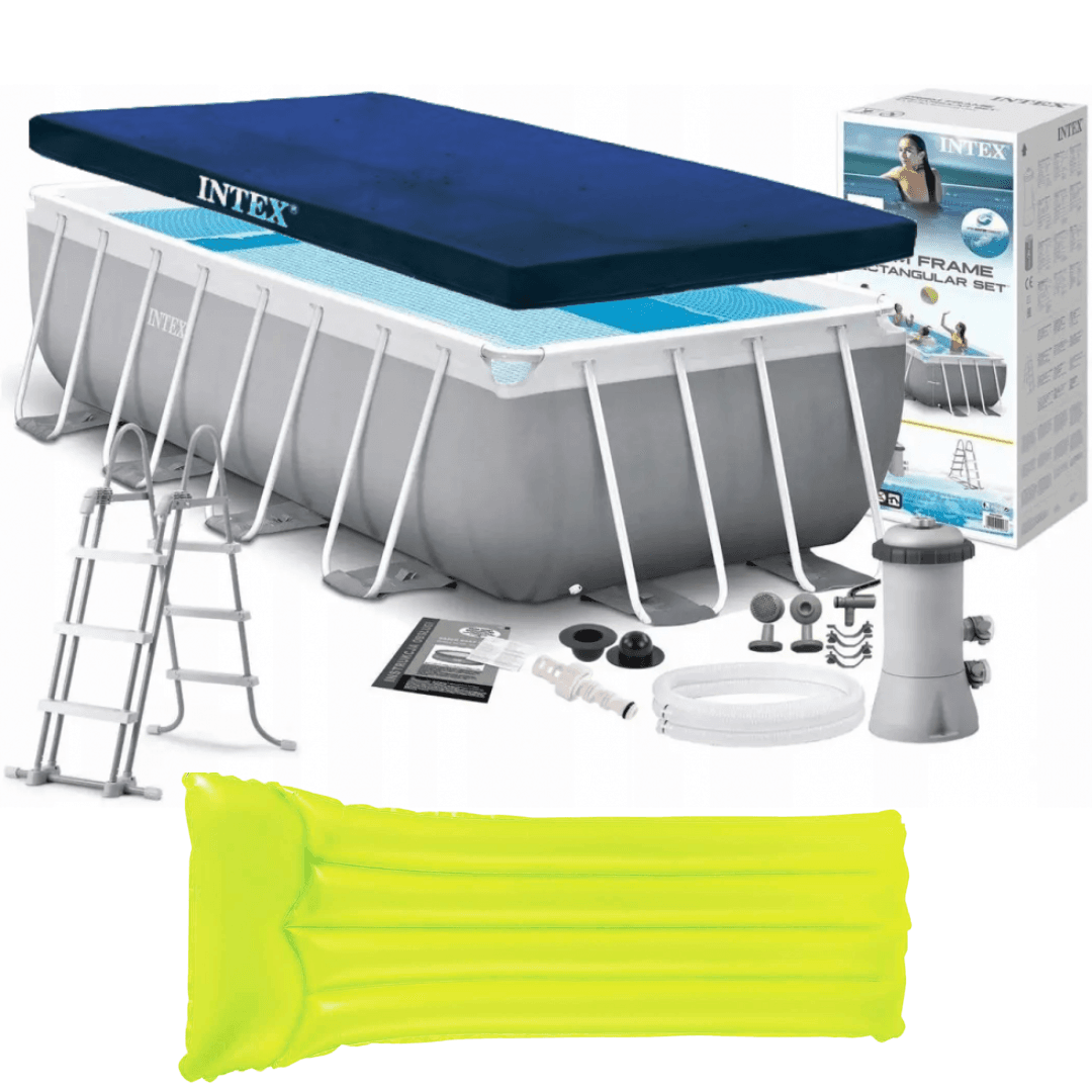 Intex Prism Frame Premium Pool 4m x 2m x 1m + Swimming Mattress