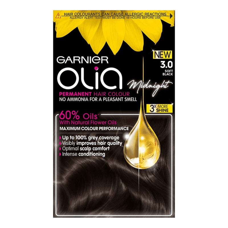 Garnier Olia Permanent Hair Color 3.0 Soft Black