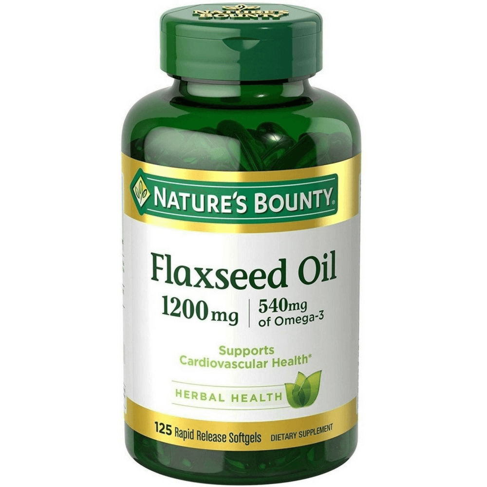 Natures Bounty Flaxseed Oil 1200mg 125 Softgels