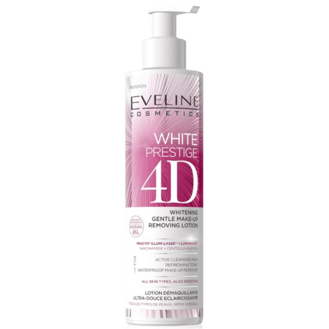 Eveline White 4d Whitening & Make-up Removing Lotion, 245 Ml