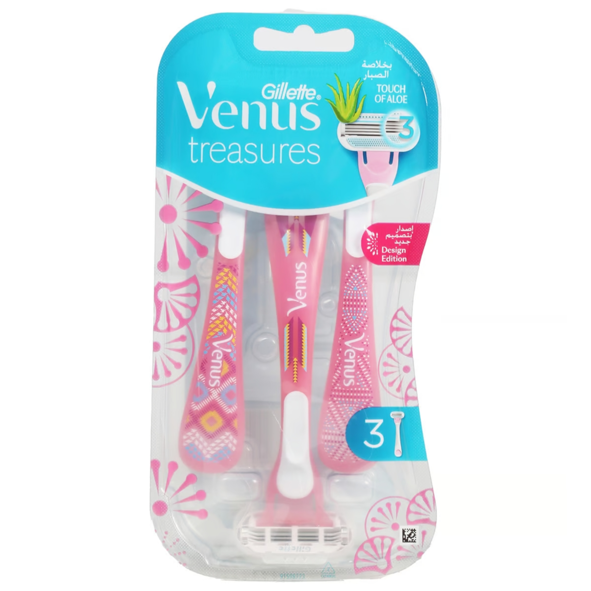 Gillette Venus Pink Treasures Razor 3 Pieces