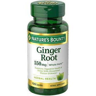 Nature's Bounty Ginger Root 550mg 100 Capsules