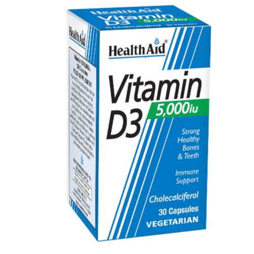 Health Aid Vitamin D3 5000 Iu 30 Cap