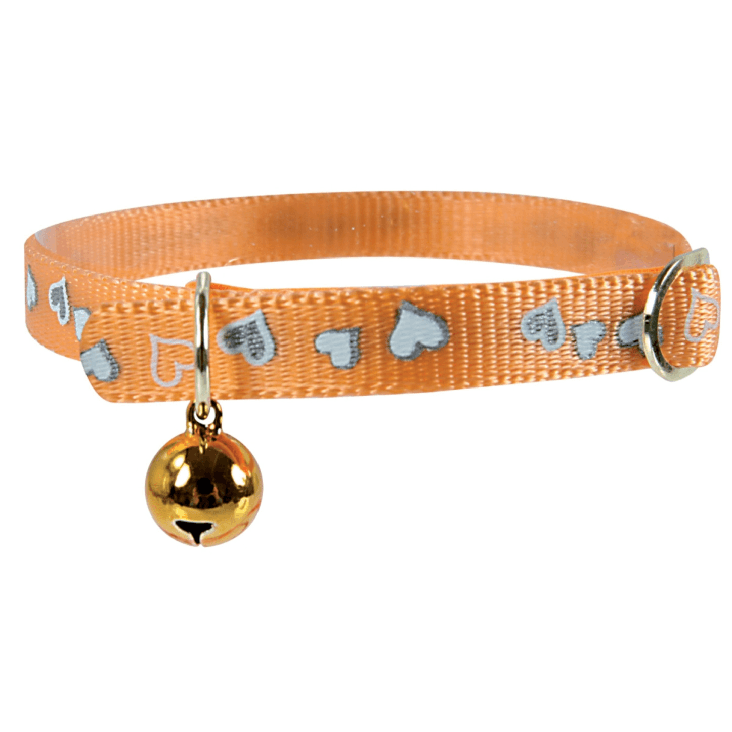 Reflective Heart Collar Orange