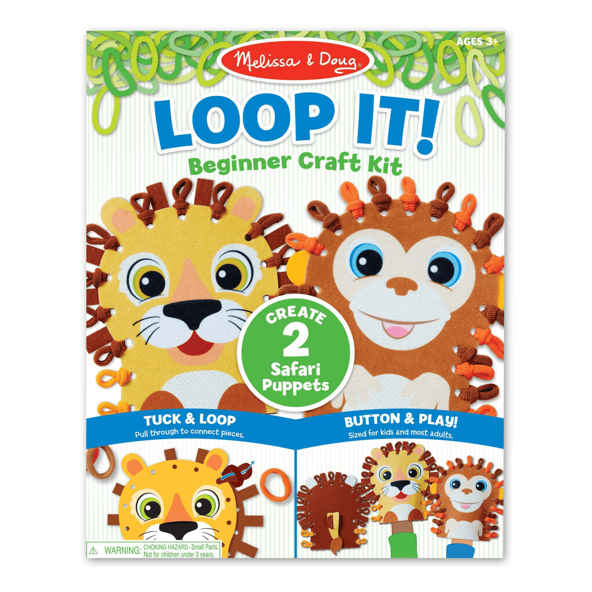 Loop It - Beginner Craft Kit - Safari Puppets