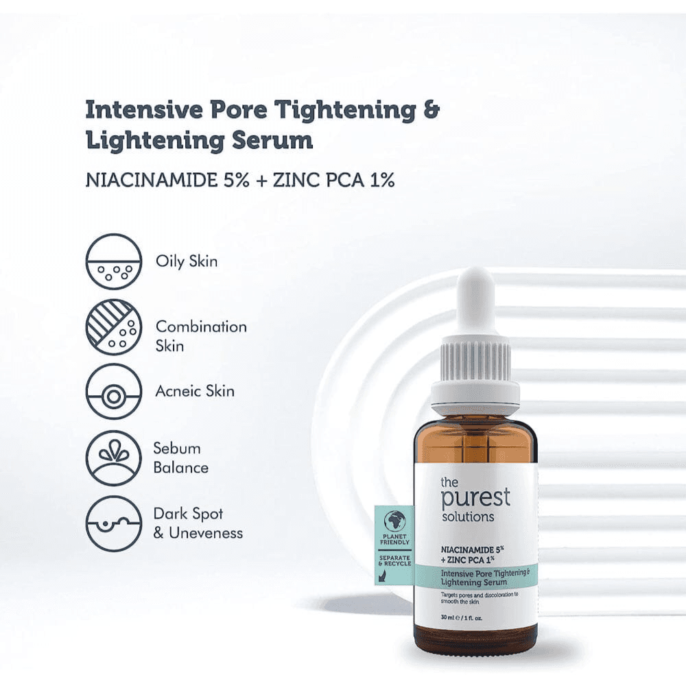 The Purest Solutions (Niacinamide5%+Zinc) Intensive Pore Tightening & Lightening Serum 30 Ml