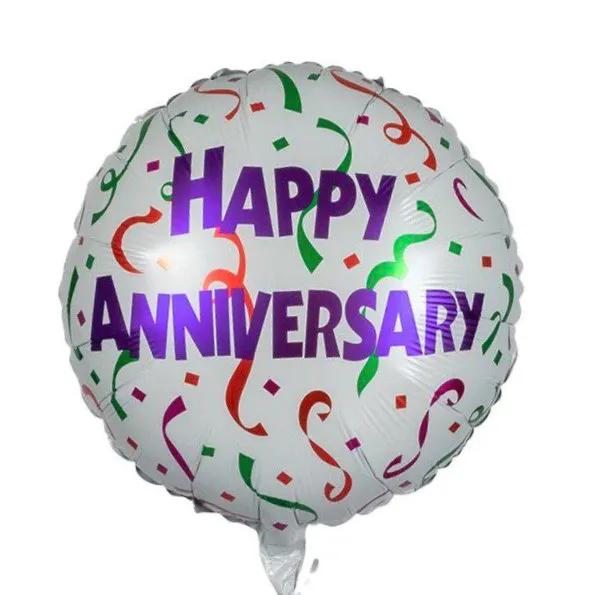 Happy Anniversary Purple Helium Balloon