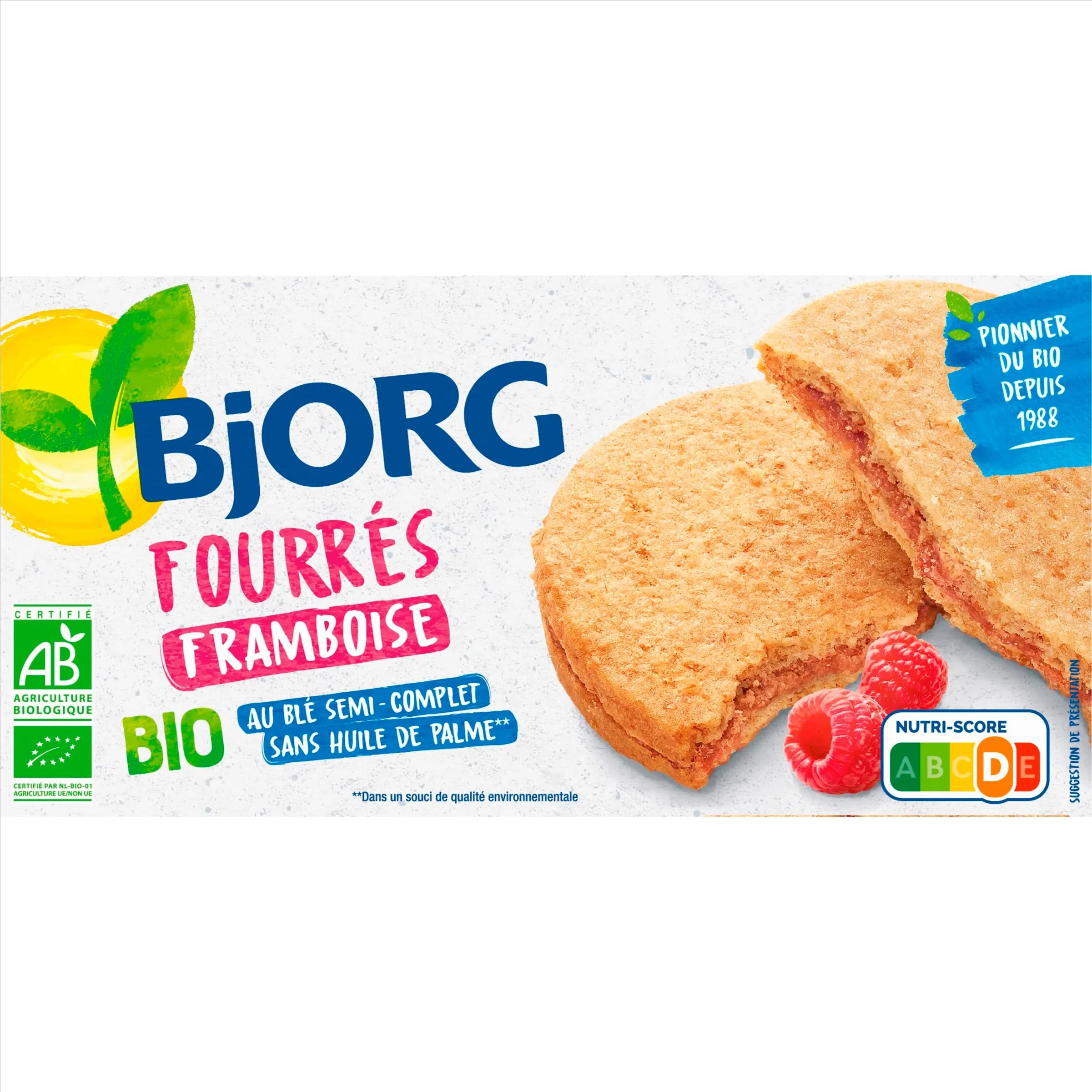 Bjorg Biscuits With Raspberry Filling 175g