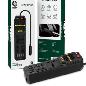 Green Lion Stark Plus Power Inverter 200W With Four Usb 3.1A Interfaces,