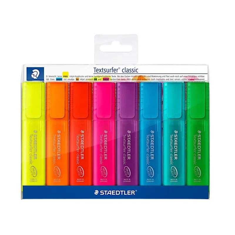 Staedtler Textsurfer Classic Highlighter Pen - Rainbow Colour 8 colours - 8103