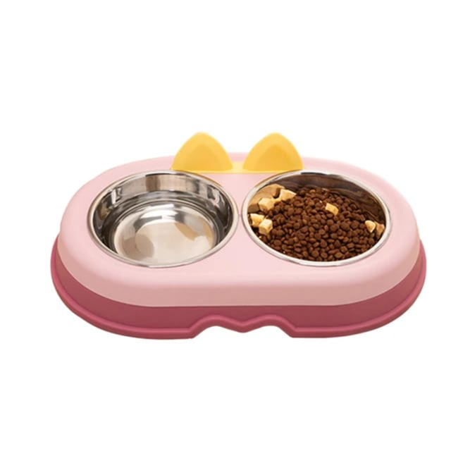 Double Pet Stainless Steel Bowl Large