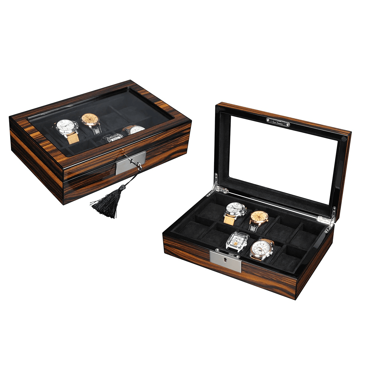 10 Slots Wooden Watch Box