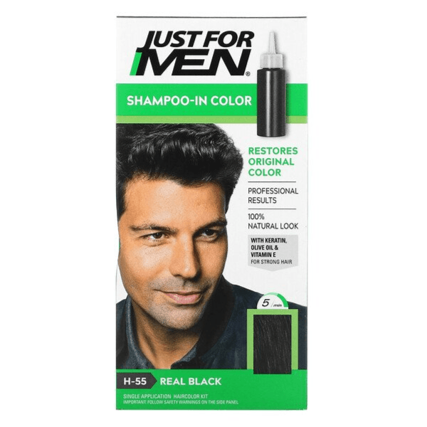 Just For Men Shampoo In Hair Color H-55 Real Black