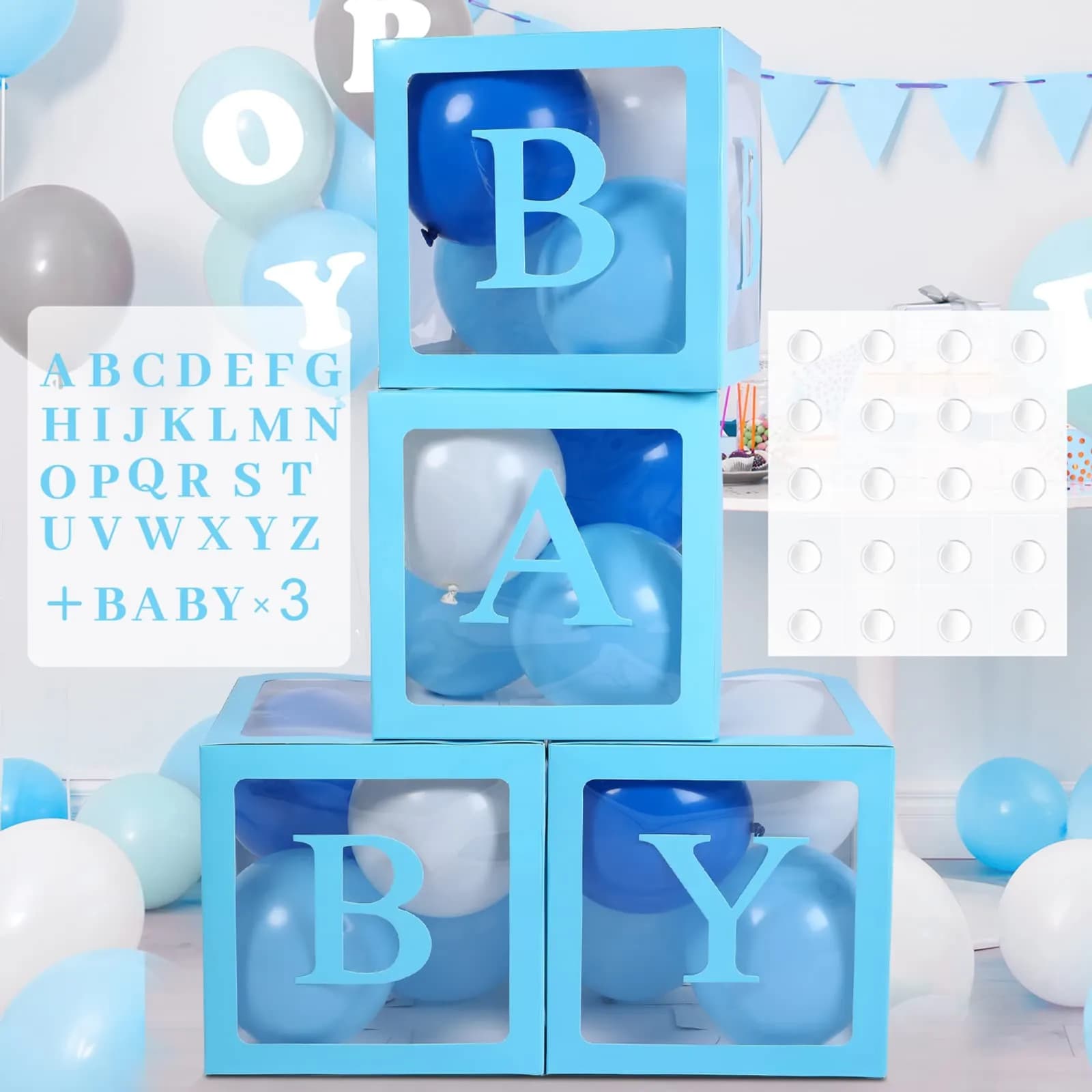 Baby Box Blue Set 4 Pieces With Balloon Inside