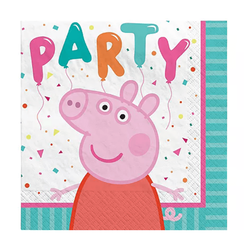 Peppa Pig Confetti Party Beverage Napkins