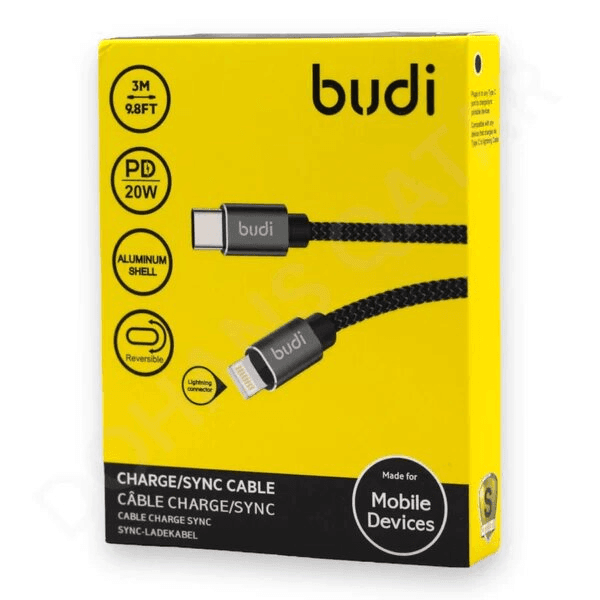 Budi Type-C To Lightning 3M Apple Phone Cable (Pd-20W)