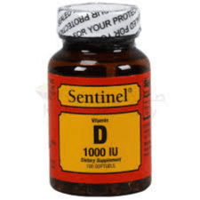 SENTINEL VITAMIN D1000IU-100SOFTGELS