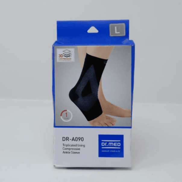 Dr Med Triplicated Lining Compressive Ankle Sleeve - Large