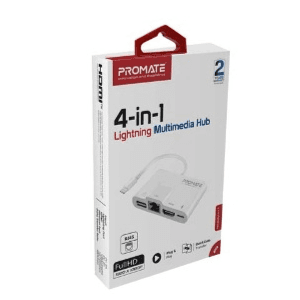 Promate 4 In 1 Lightning Multimedia Hub