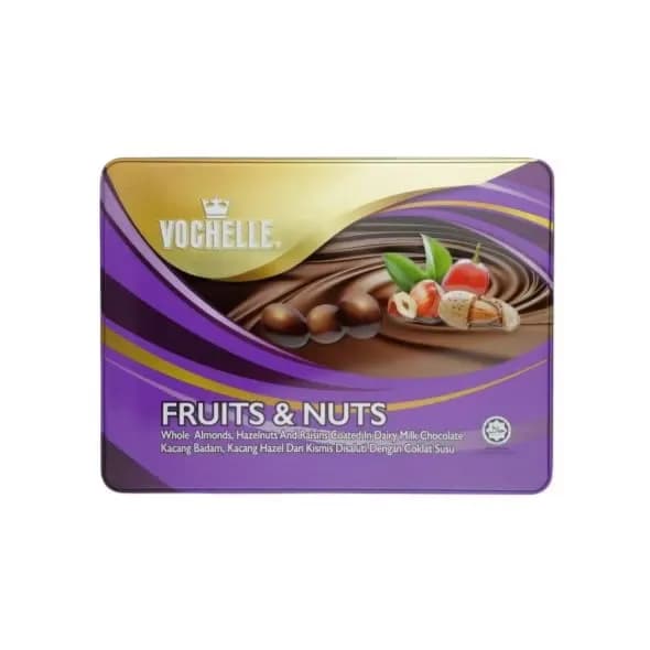 Vocheelle Fruits & Nuts  Whole Almonds Hazelnut & Raising Coated In Dairy Milk Chocolate 400gm