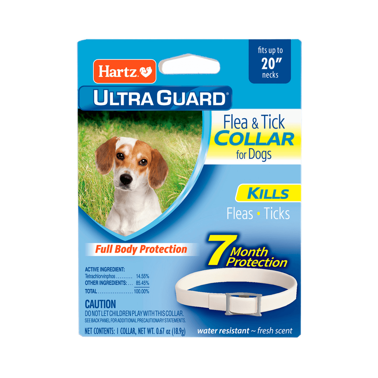 Hartz UltraGuard Flea and Tick Collar for Dogs – White - up to 45 cm neck size