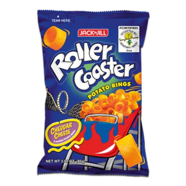 Jack 'n' Jill Roller Coaster Potato Rings Cheddar Cheese  Flavored Potato Snack 85g