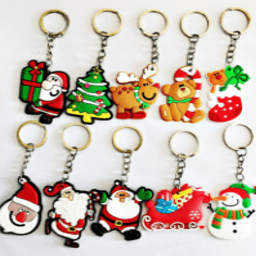 Rubber Christmas Keychain