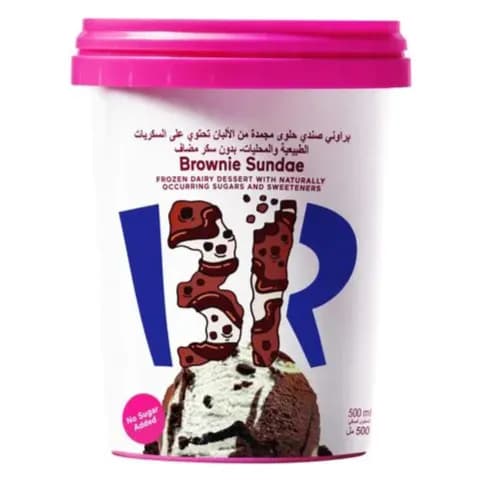 Baskin Robbins Brownie Sundae No Sugar Added Ice Cream 500ml