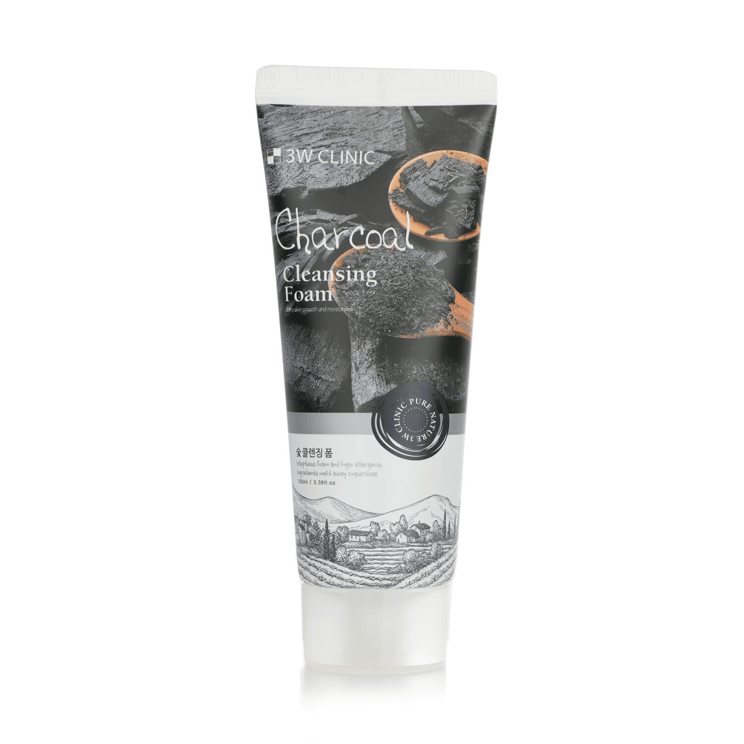 3W Clinic Charcoal Cleansing Foam