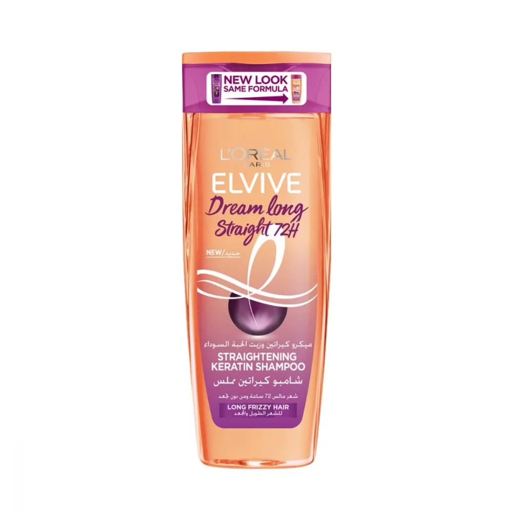 Loreal Par's Elvive Dream Long Straight 72h Straightening Keratin Shampoo Long  Frizzy Hair 400ml