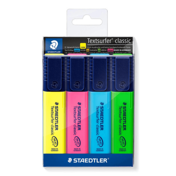 Staedtler Textsurfer Highlighter Pack Of 4 Colors (Hlst01)