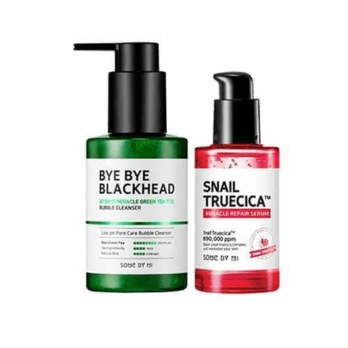 Bye Bye Blackhead Bubble Cleanser + Snail Truecica Miracle Serum ( Pore Care )