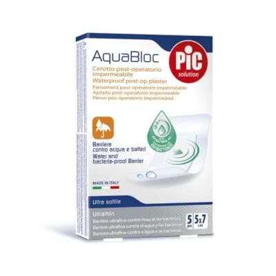 Pic Aquabloc Post-op Plaster Water And Bacteria Proof Barrier 5 x 7cm 5 Pieces Ref-02026008